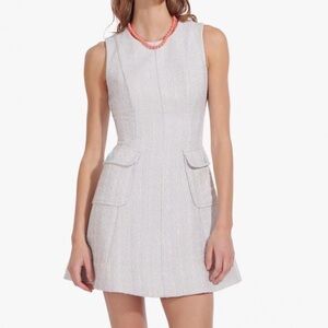 Staud Mini Bait Dress Fog Tweed